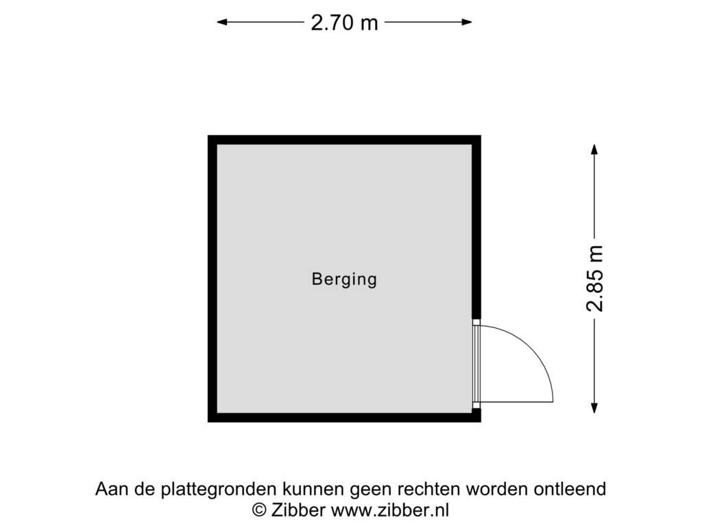 Bekijk plattegrond van Berging van Beursstraat 8-8