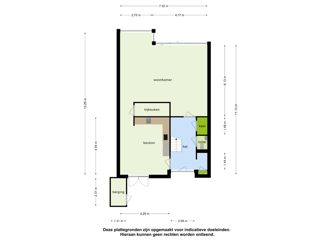 View floorplan of Begane grond of Waterborgh 16