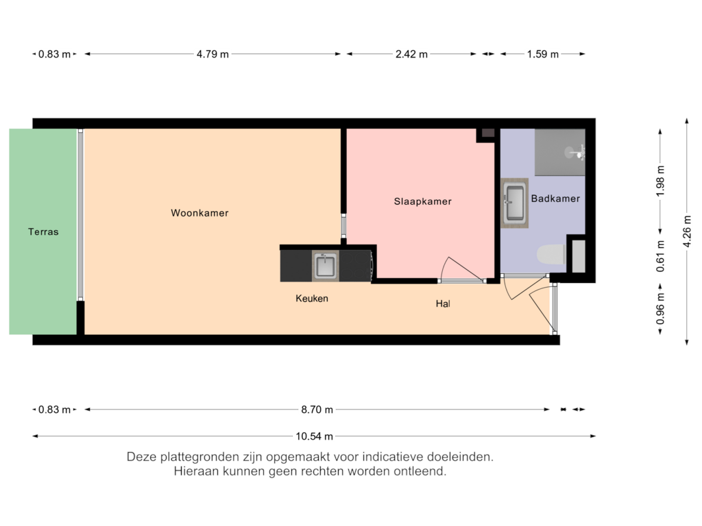 View floorplan of Begane grond of Oosterhiemweg 1-111