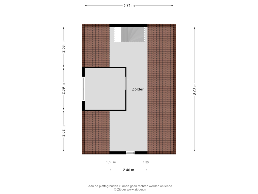 Bekijk plattegrond van Zolder van Kanaalweg 32