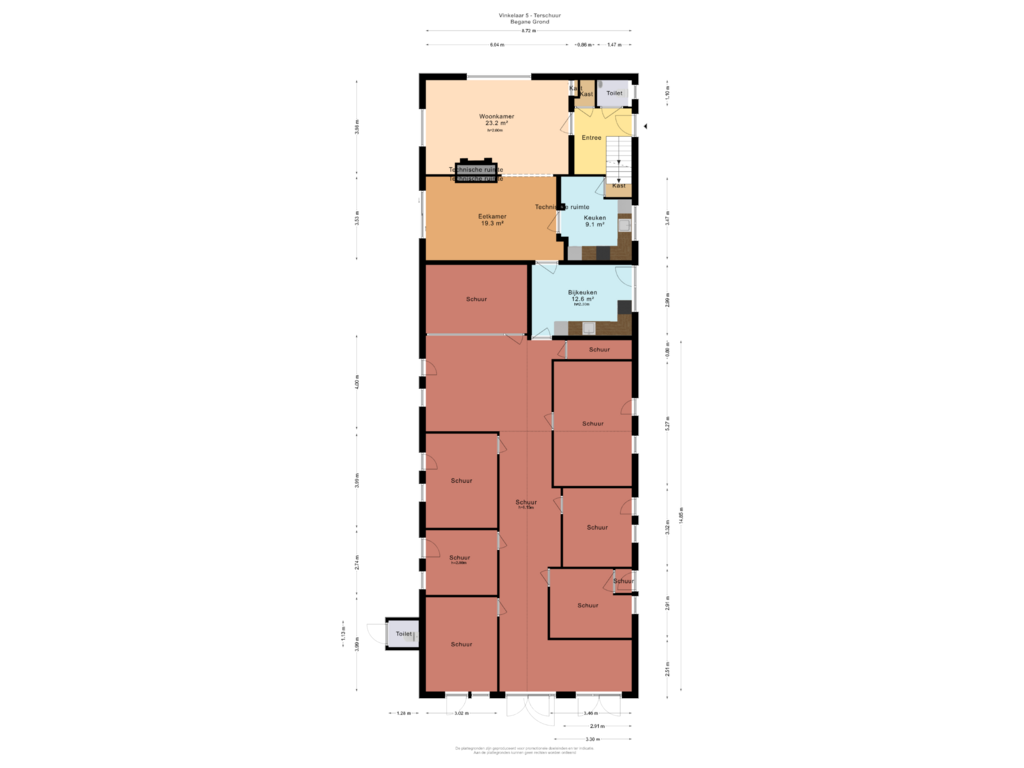 Bekijk plattegrond van BEGANE GROND van Vinkelaar 5