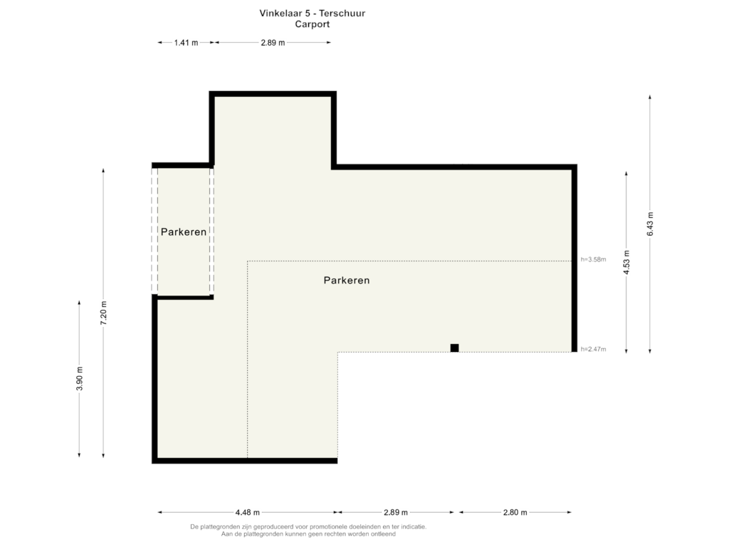 Bekijk plattegrond van CARPORT van Vinkelaar 5