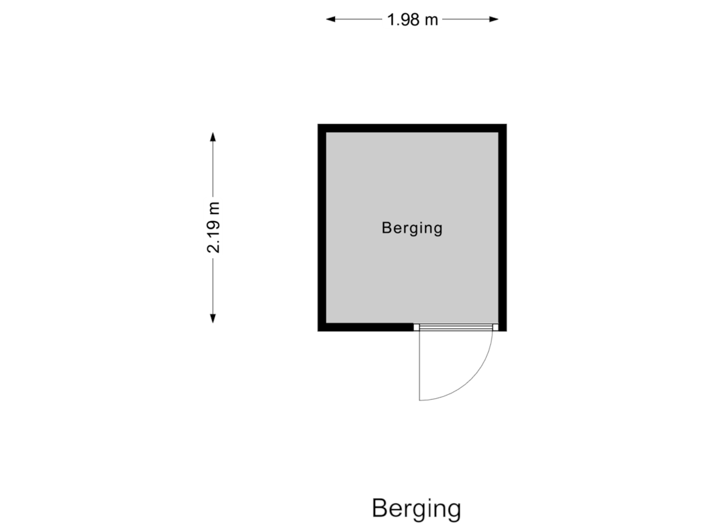 Bekijk plattegrond van Berging van Wittenkamp 60