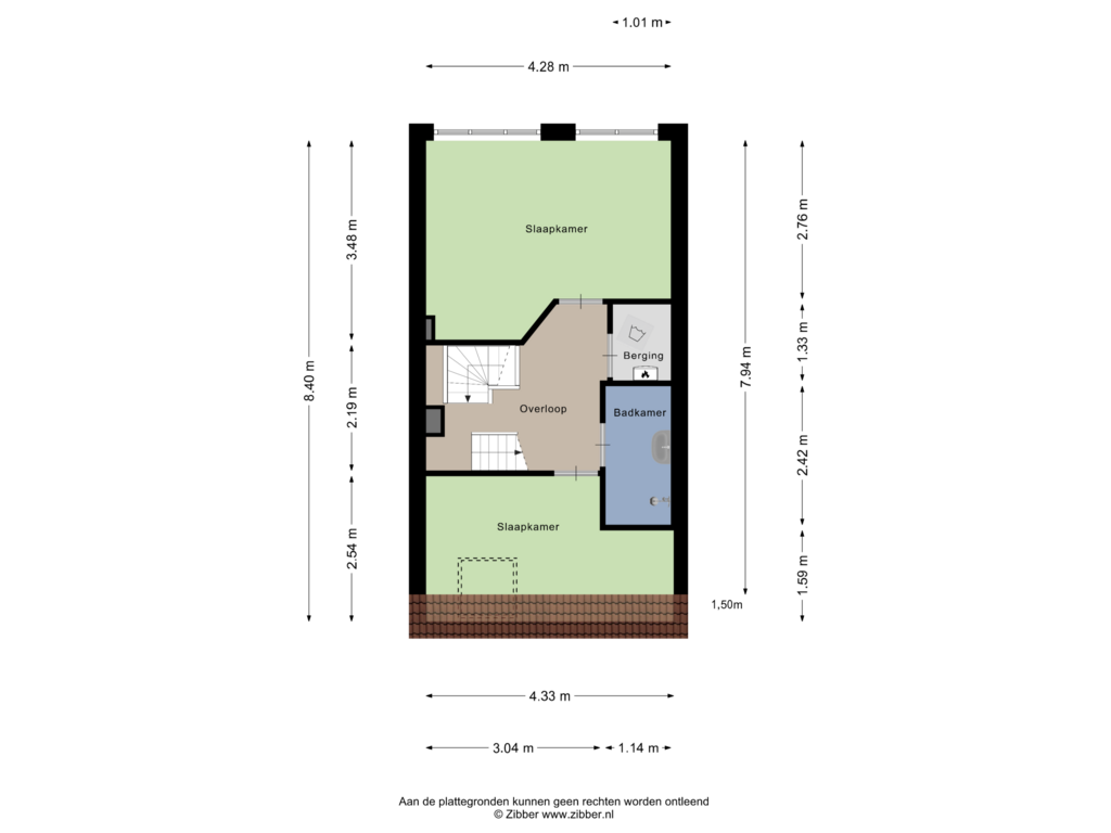 Bekijk plattegrond van Tweede Verdieping van Gymnasiumstraat 3-B