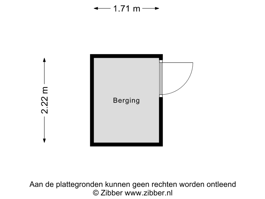 Bekijk plattegrond van Berging van Gymnasiumstraat 3-B