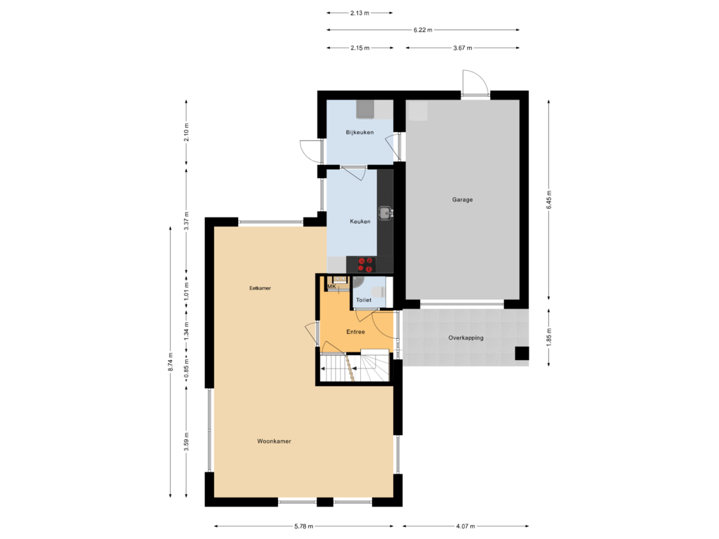 Bekijk plattegrond van Begane grond van Lambertus Struikstraat 2