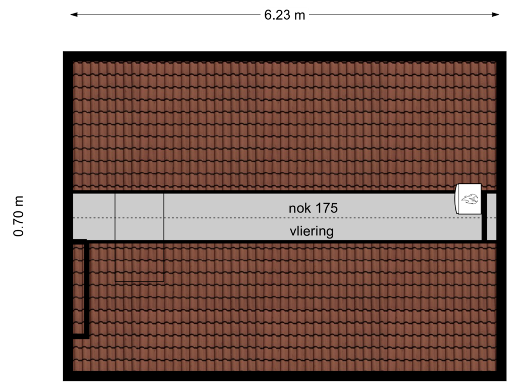 View floorplan of vliering of Julianalaan 11