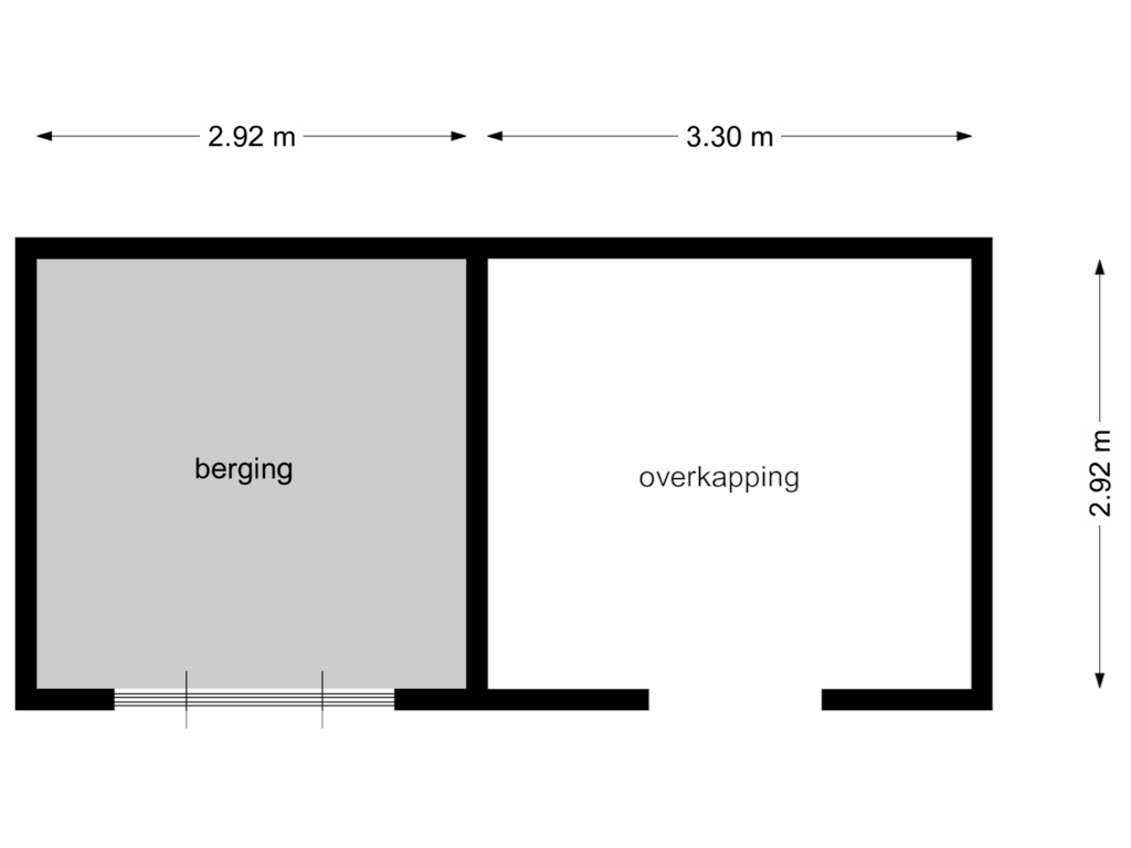 View floorplan of berging of Julianalaan 11