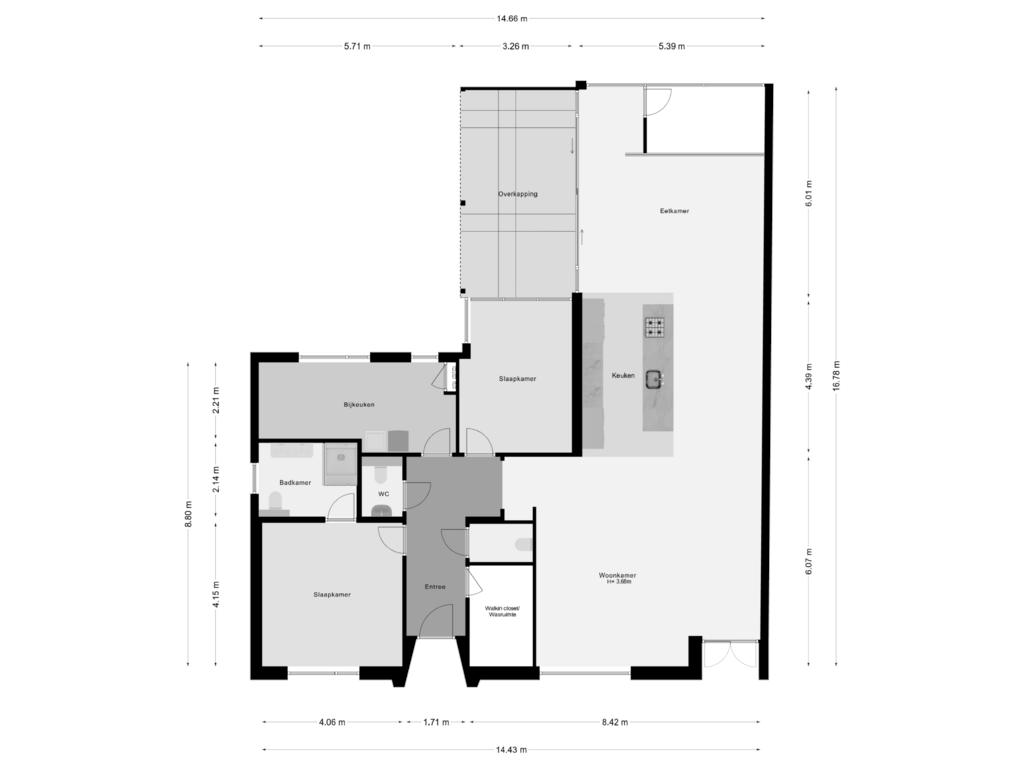 View floorplan of Begane Grond of Turfweg 4