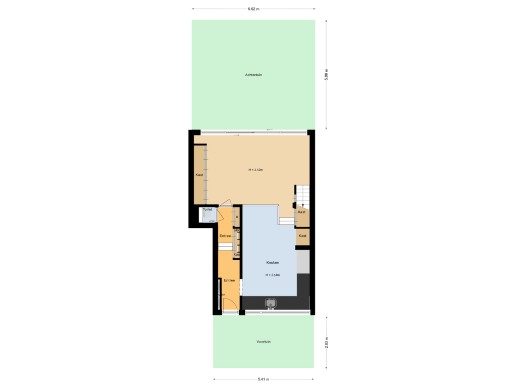 Bekijk plattegrond van Situatie van John Blankensteinstraat 135-C