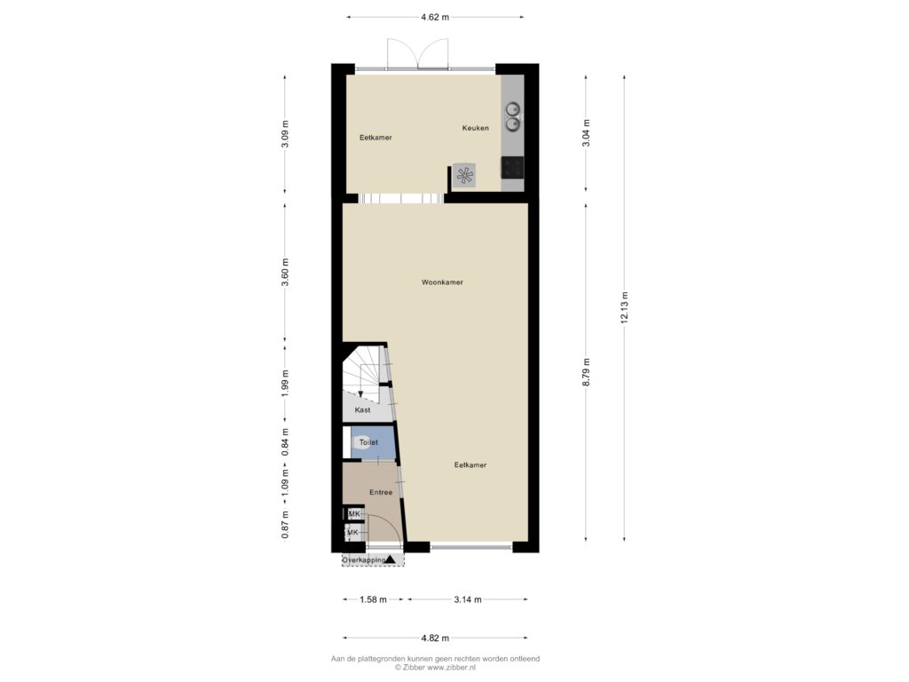 Bekijk plattegrond van Begane Grond van Kijkduinlaan 59