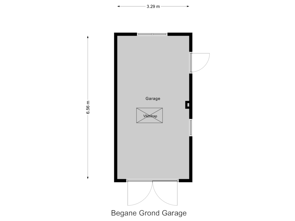 Bekijk plattegrond van Begane Grond Garage van Albert van Dalsumlaan 18