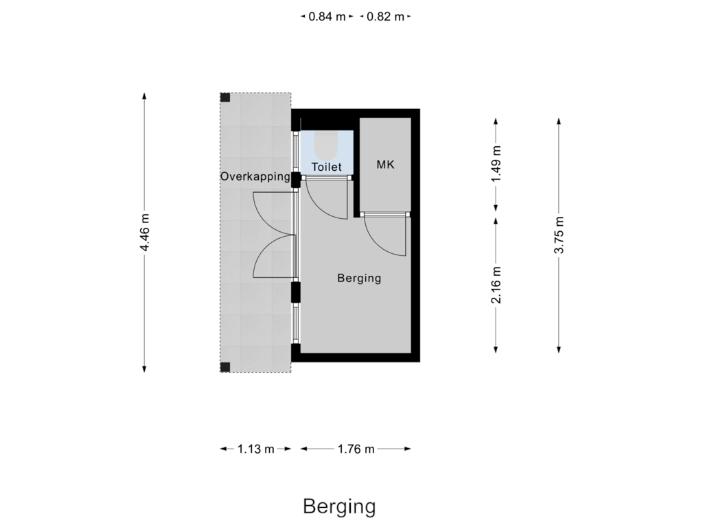 Bekijk plattegrond van Berging van Albert van Dalsumlaan 18