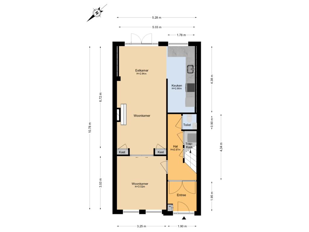 View floorplan of Begane Grond of Gedempte Schalk Burgergracht 80