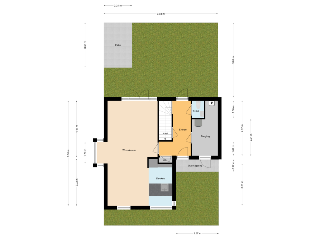 Bekijk plattegrond van Situatie van de Doelen 43