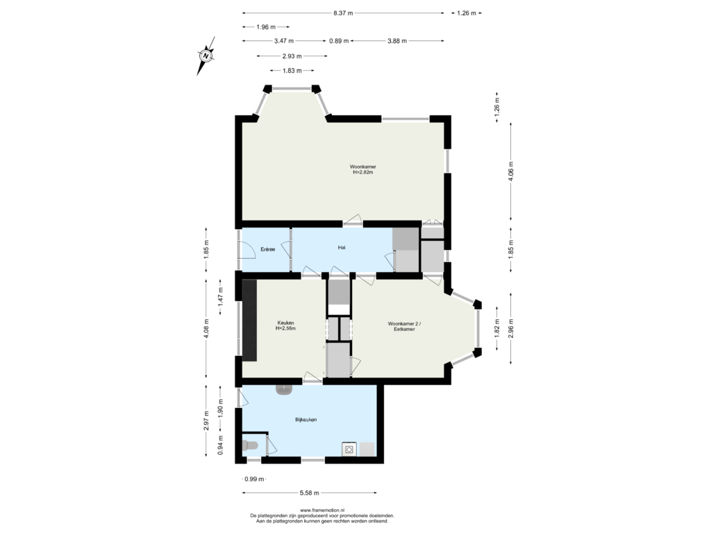 Bekijk plattegrond van Begane Grond van 't Woudt 3