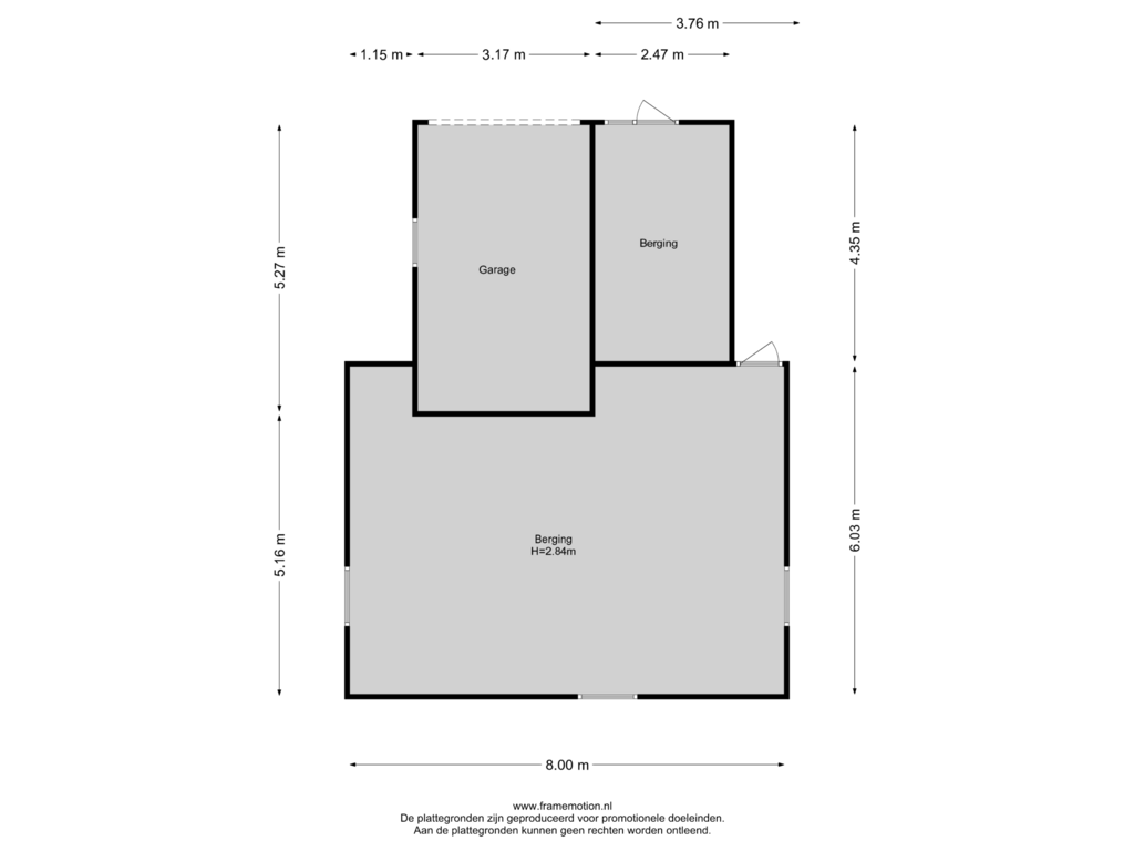 Bekijk plattegrond van Berging van 't Woudt 3