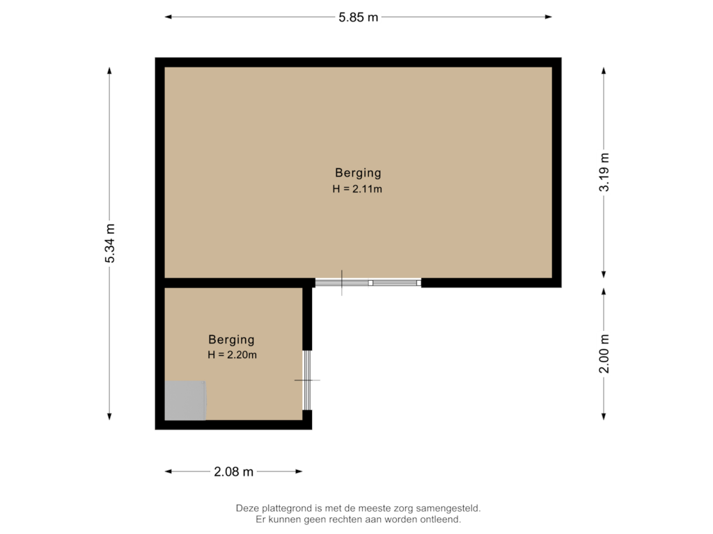 Bekijk plattegrond van Berging van Rubensplein 42