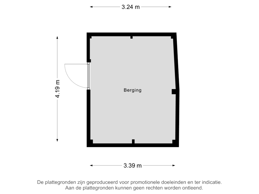 View floorplan of Berging of Halteweg 6