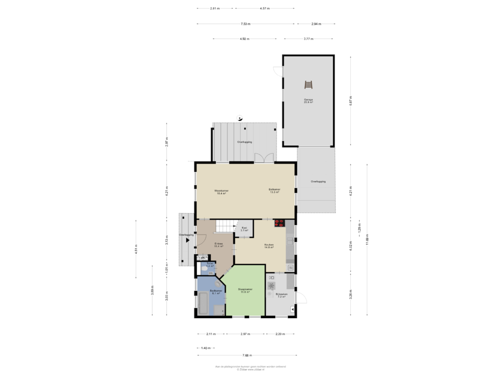 Bekijk plattegrond van Begane grond van Ulbrandahof 53