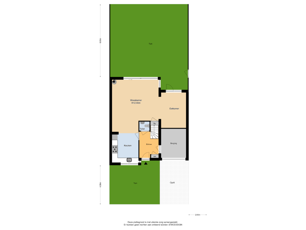 View floorplan of Situatie of Elisabeth Vijlbriefstraat 2