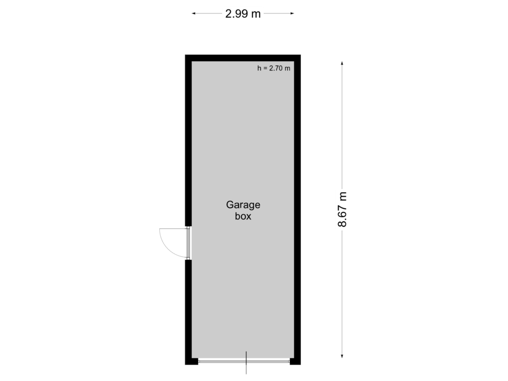 View floorplan of Garagebox of Zuidstraat 37