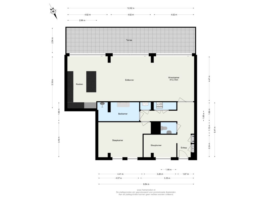 View floorplan of Verdieping 6 of Nico Koomanskade 645