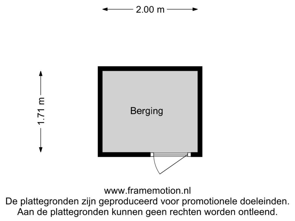 View floorplan of Berging of Nico Koomanskade 645