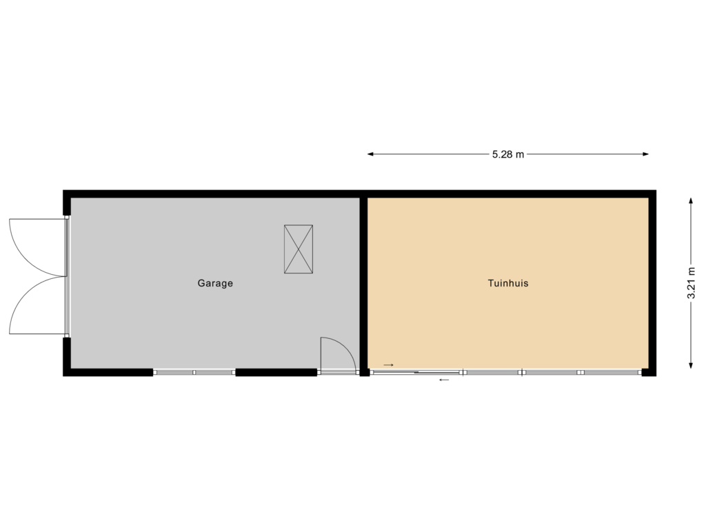 Bekijk plattegrond van Tuinhuis van Kalmoes 24