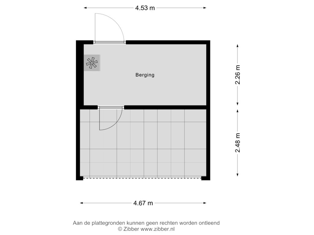 Bekijk plattegrond van Berging van Lijsterbesdreef 42