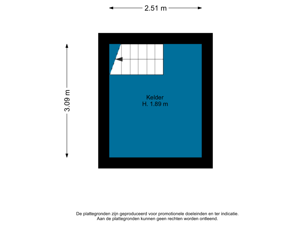 View floorplan of Kelder of Rembrandtlaan 99