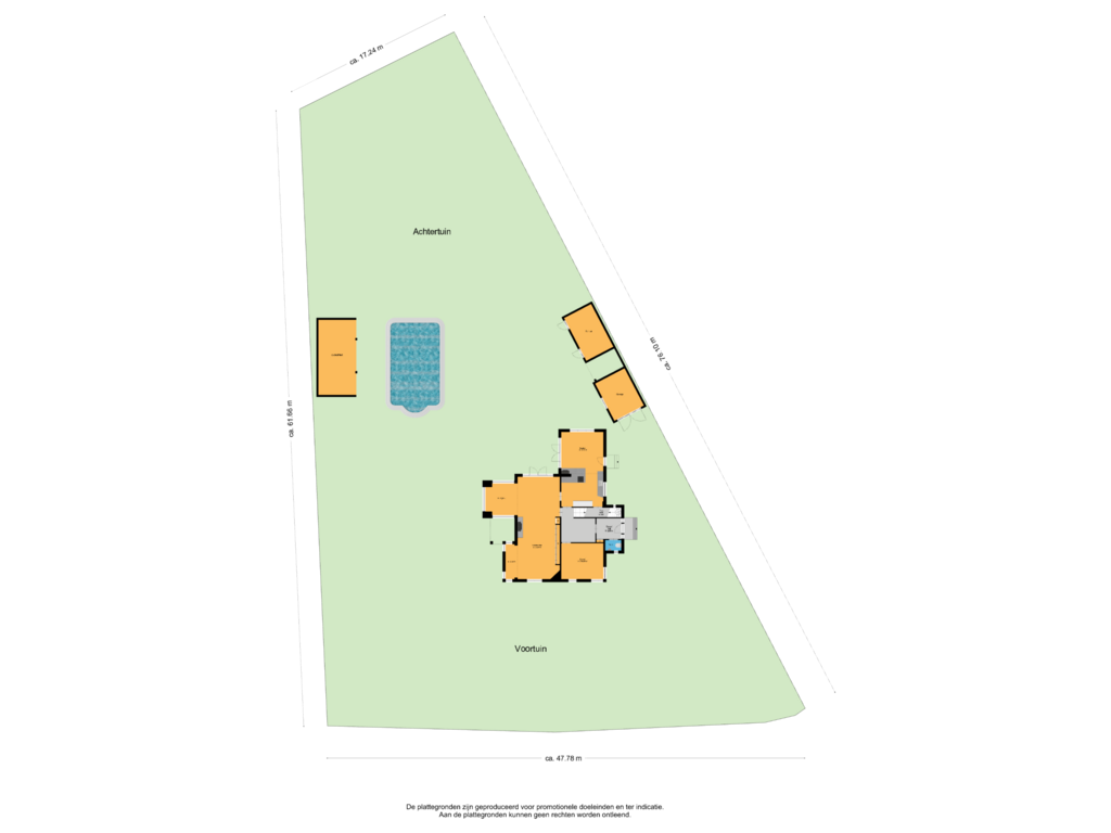 View floorplan of Perceel of Rembrandtlaan 99