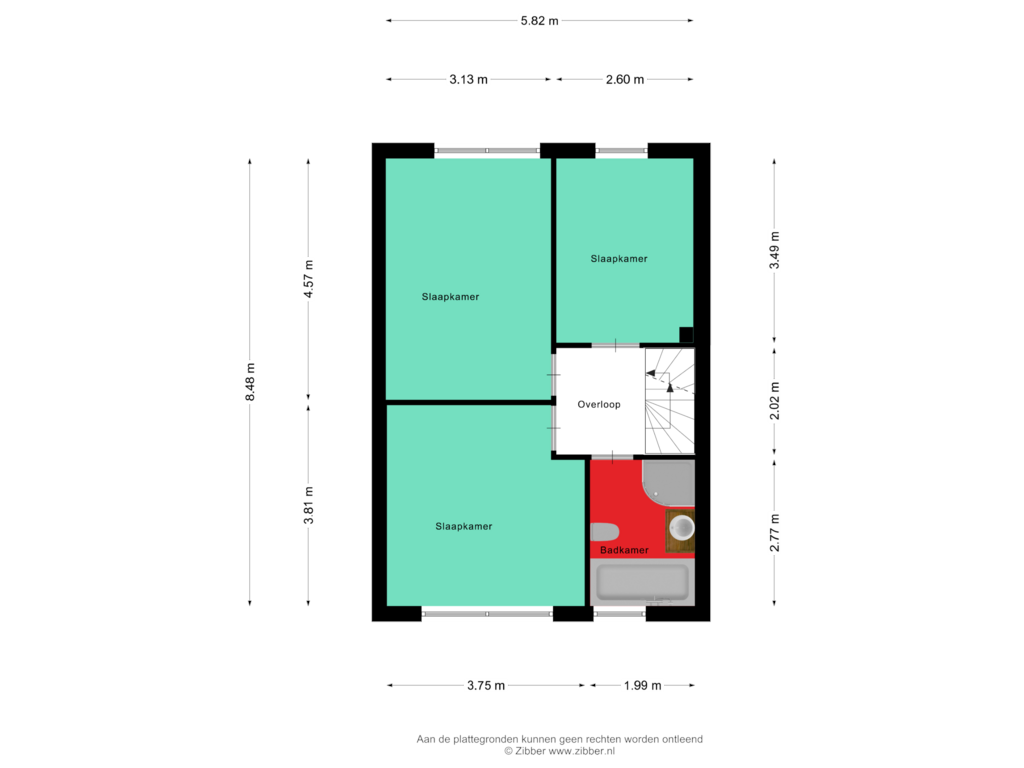 Bekijk plattegrond van Eerste Verdieping van Hofstukken 734