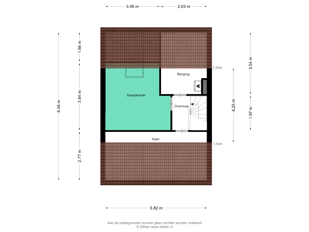 Bekijk plattegrond van Tweede Verdieping van Hofstukken 734