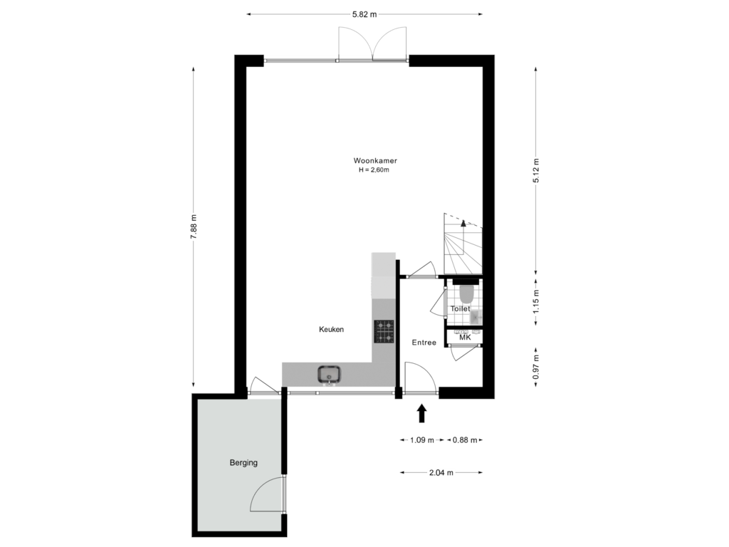 View floorplan of Begane Grond of Zijperlaan 15