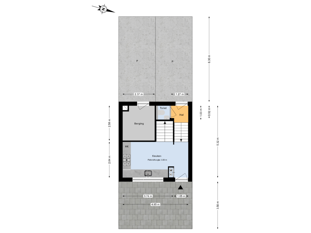 Bekijk plattegrond van Begane Grond Tuin van Johan de Wittstraat 222