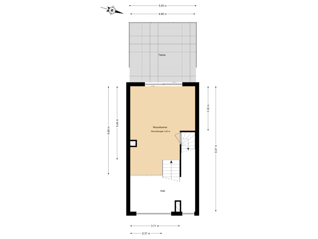 Bekijk plattegrond van 1e Verdieping van Johan de Wittstraat 222