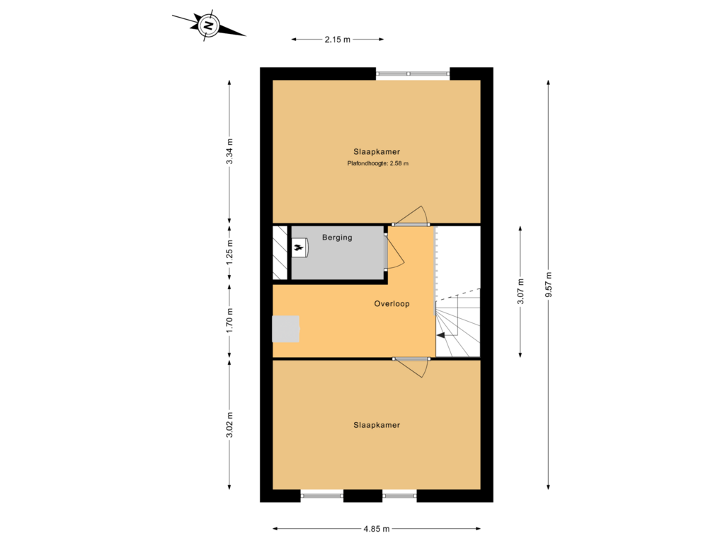 Bekijk plattegrond van 3e Verdieping van Johan de Wittstraat 222