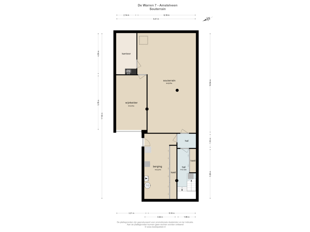 Bekijk plattegrond van SOUTERRAIN van De Warren 7