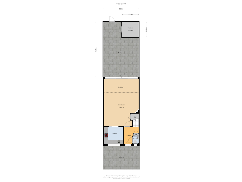 View floorplan of BG overzicht of Palfrenier 16