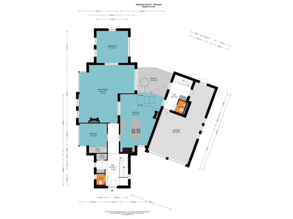 View floorplan of BEGANE GROND of Stepekolk-Oost 37