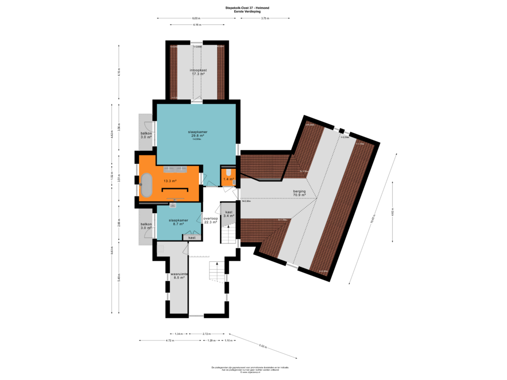 View floorplan of EERSTE VERDIEPING of Stepekolk-Oost 37