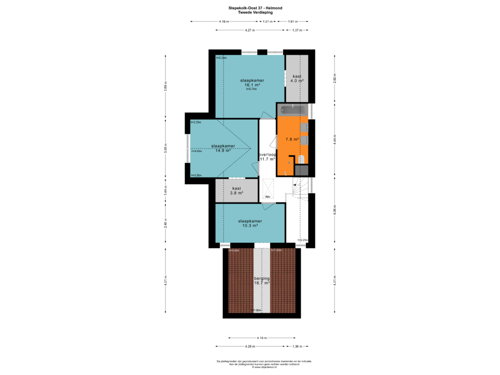 View floorplan of TWEEDE VERDIEPING of Stepekolk-Oost 37