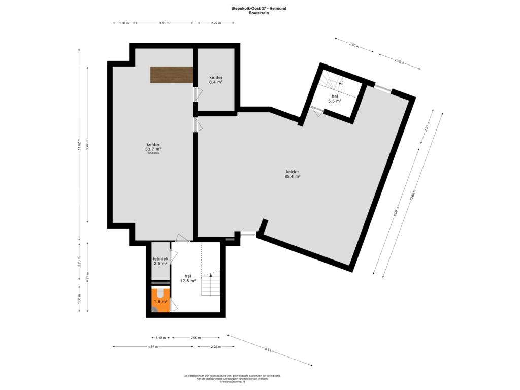 View floorplan of SOUTERRAIN of Stepekolk-Oost 37