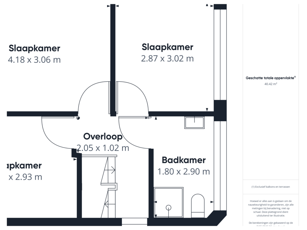 View floorplan of Eerste verdieping of John F. Kennedysingel 28