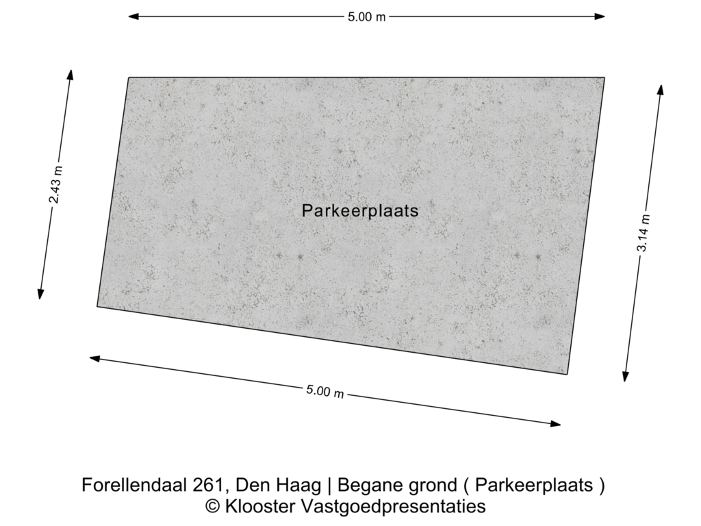 Bekijk plattegrond van Begane grond ( Parkeerplaats ) van Forellendaal 261