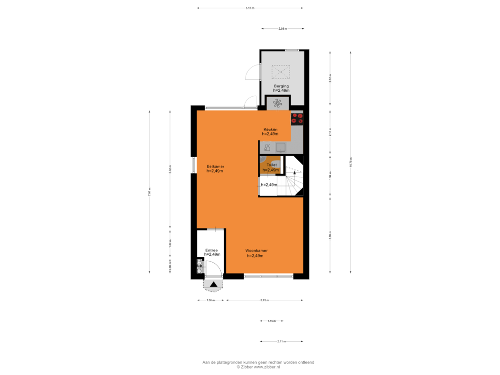 View floorplan of Begane Grond of Steinerbos 113