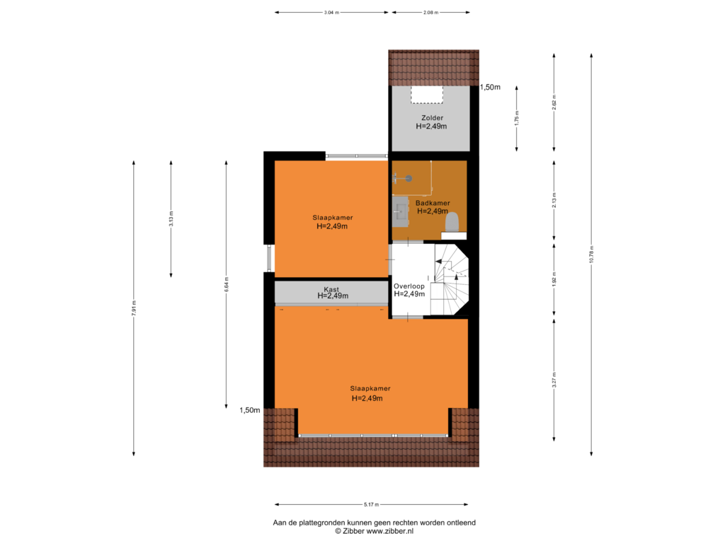 View floorplan of Eerste Verdieping of Steinerbos 113