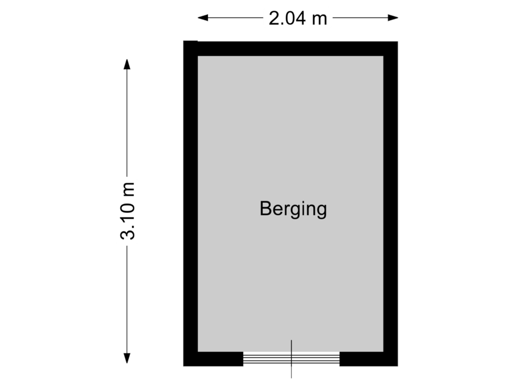 Bekijk plattegrond van Berging van Molenakkers 3-A