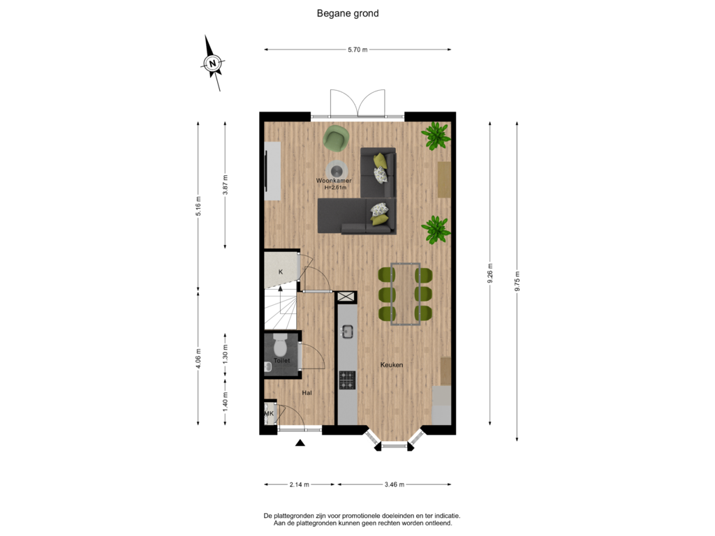 Bekijk plattegrond van Begane grond van Landbouwerserf 11